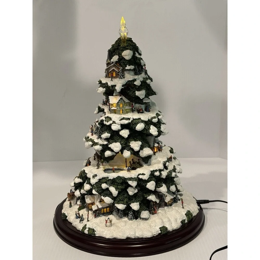 2004 Thomas Kinkade Village Christmas Illuminated Tree 15